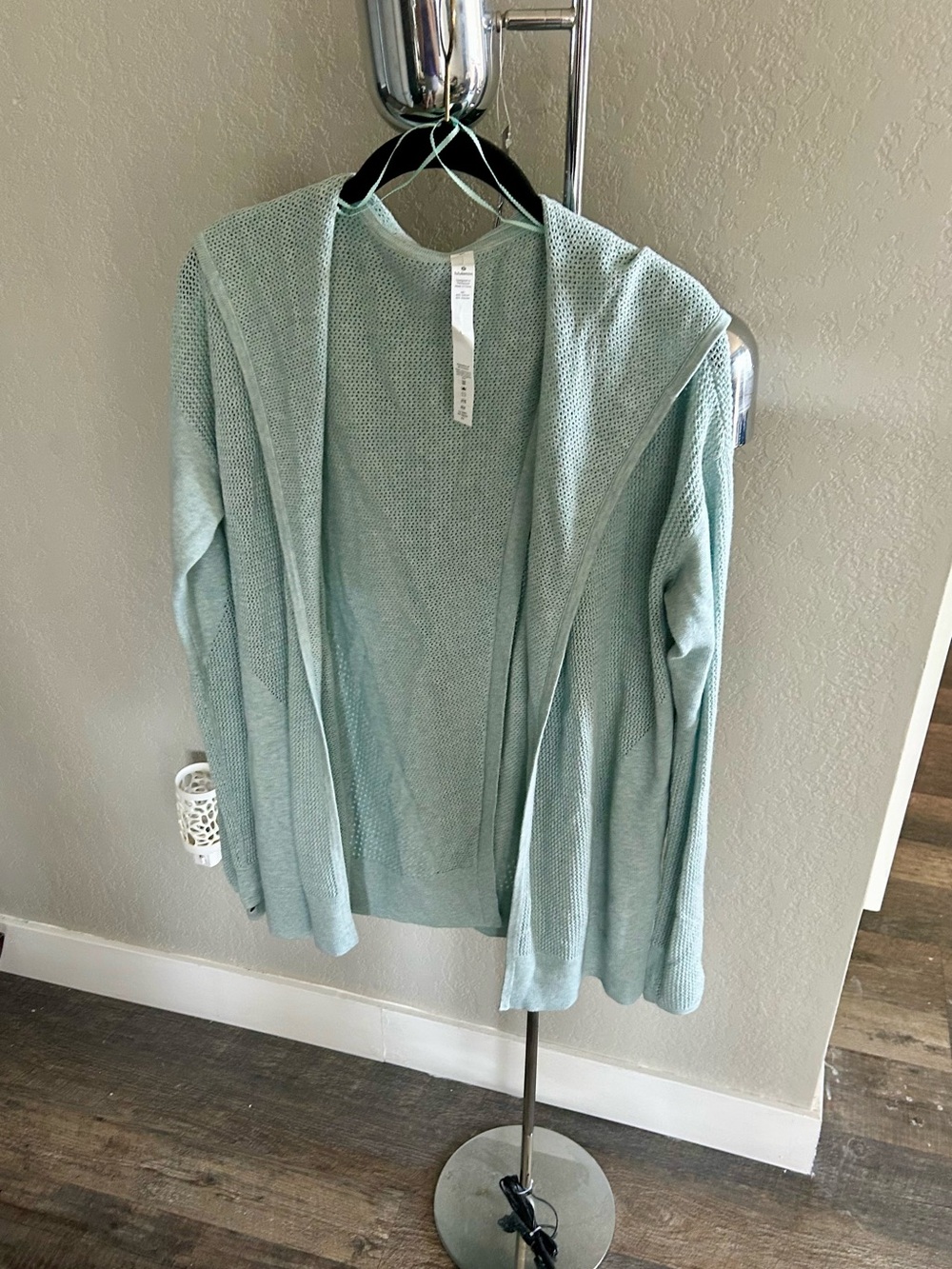 lululemon athletica Mint Green Open-Front Hooded Cardigan